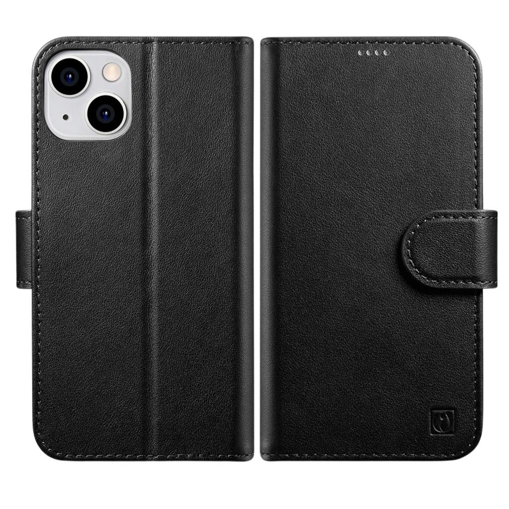 Icarer Wallet Case 2In1 Etui Iphone 14 Skórzany Pokrowiec Z Klapką Anti-Rfid Czarny (Wmi14220725-Bk)