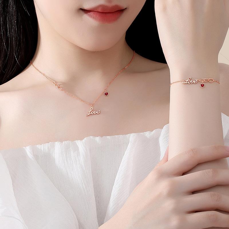 Tancise S925 Sterling Sølv Luksus Personlighet Anheng Halskjede Klassisk tidevannshalskjede for kvinner