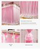 Double Layer Blackout Curtain Mosquito Net with Stainless Steel Bracket - Floor-Standing Design