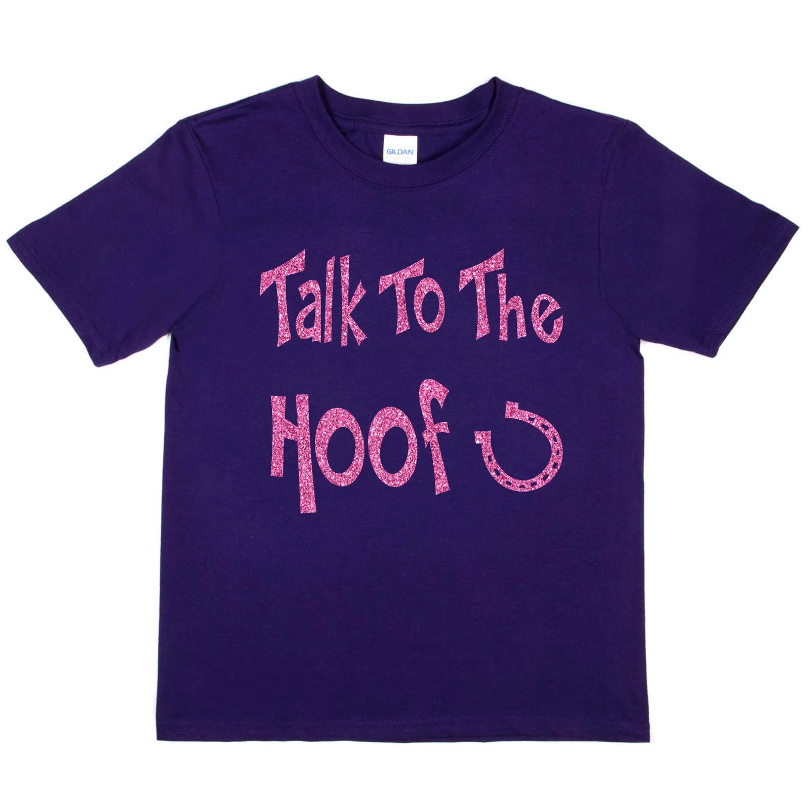 

Talk To The Hoof Horse Riding Pony Funny Girls Birthday Kids T shirt 2XL