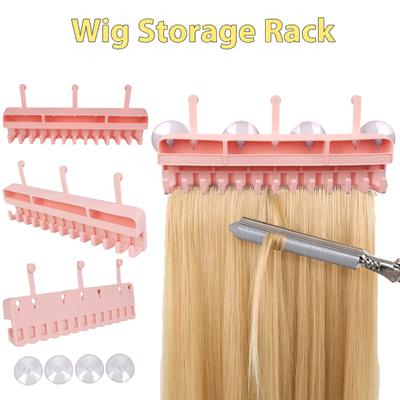 Hair Extension Holder Wig Storage Rack Multipurpose Easy To Install Wall Mounted Multiple Wigs Hanger Storage Organizer