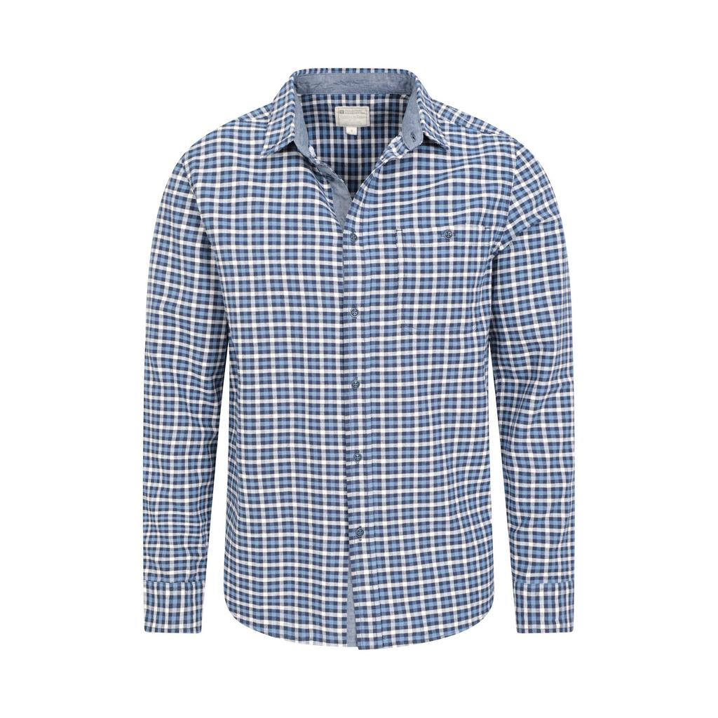 Mountain Warehouse Mens Driftwood Checked Organic Shirt