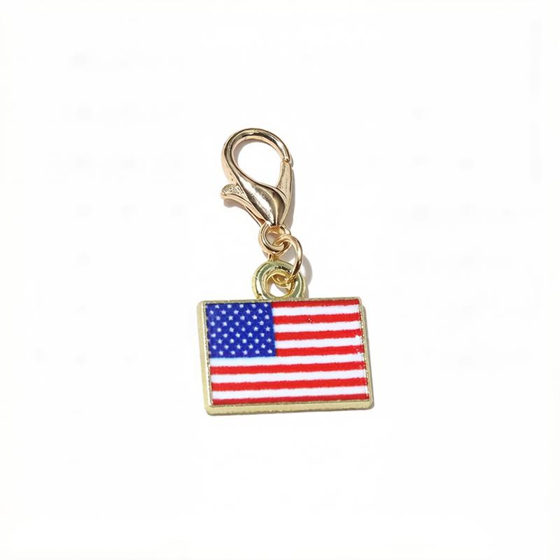 10 Stück Emaille Nationalflaggen von Ländern Anhänger mit Karabinerverschluss DIY Schmuckherstellung Zubehör für Schlüsselanhänger Armband