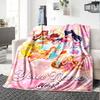 Name Custom Winx Club Cartoon Print Flannel Blanket High Quality Warm Comfortable Cover for All Seasons Perfect for Gifts Home Decor
