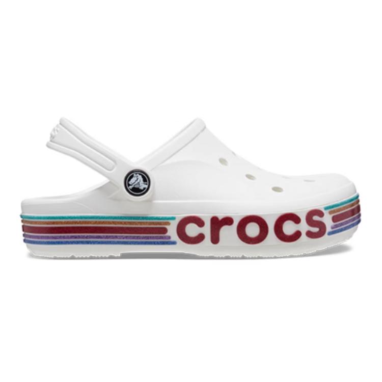 Crocs Casual Versatile Shock Absorbing Durable Childrens Sandals Kids Sandals White 209730-100