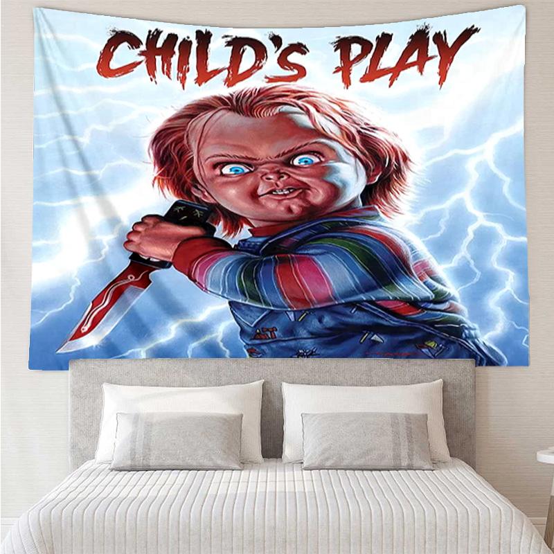 Chucky And Tiffany's Wedding Tapestry Hanging for Bedroom,Livingroom, Playroom,Decor Art Room Wall Tapestry Holiday and Birthday Gifts