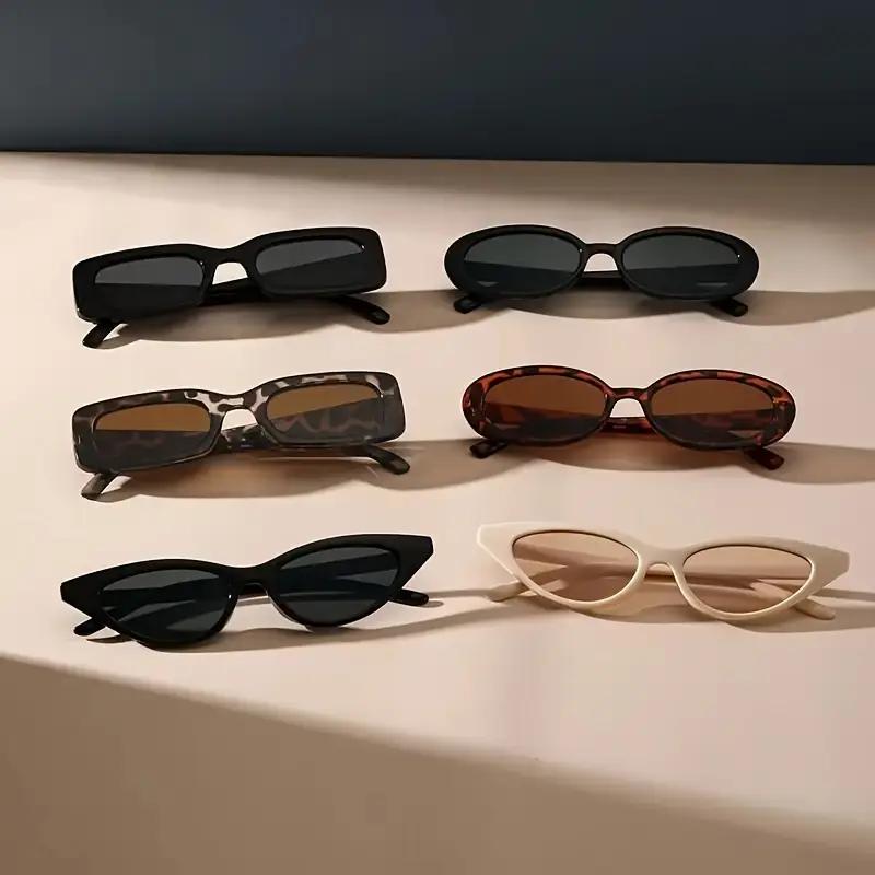 6Pcs Mixed Small Frame Glasses Set, Summer Accessories, Beautiful Glasses, Daily Classic Accessories for Travel