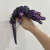 30/38Cm Hot Room Decoration 3D Printed Crocodile Articular Movable Funny Gifts Rotatable Office Home Desktop Decorations Crafts