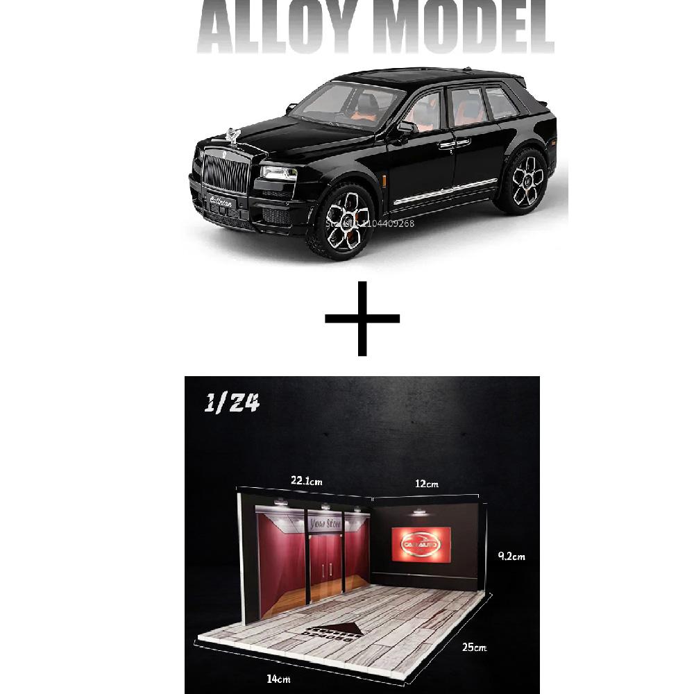 1:20 Rolls-royce Cullinan Luxury Car Model Toy Diecast Metal SUV Doors Opened Shock Absorption Miniature Models Kids Presents