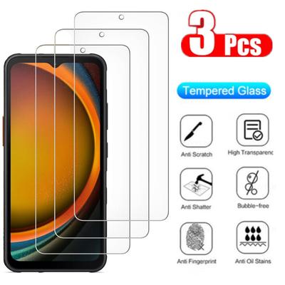 3-teiliger Displayschutz aus gehärtetem Glas für Samsung Galaxy Xcover 7 6 Pro 5 HD-Schutzfolie Panzerglas Anti-Kratz-Schutzfolie Klare Folie