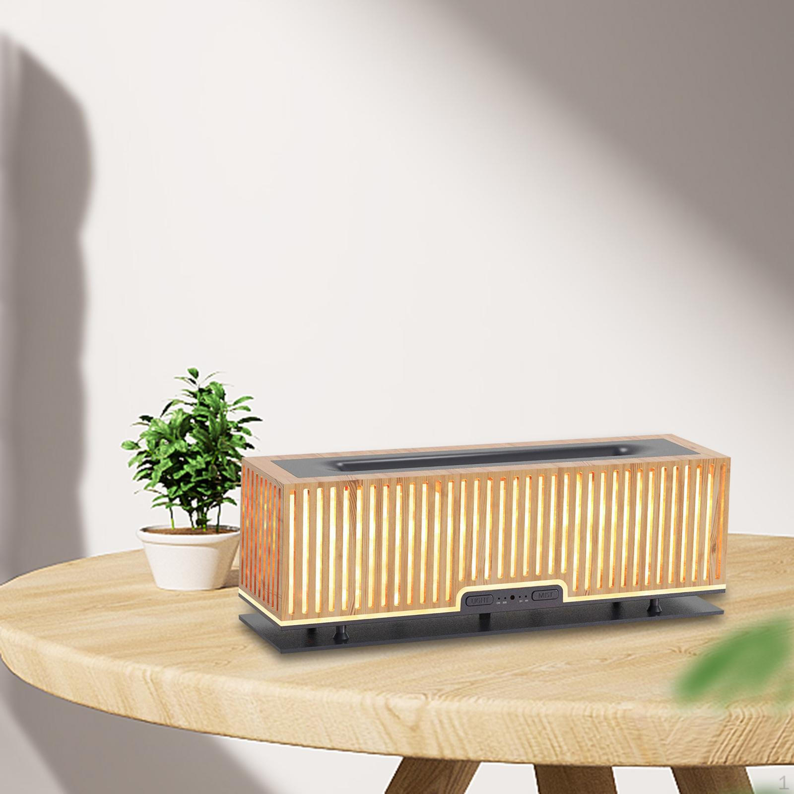 

Диффузор эфирного масла для домашнего рабочего стола с эффектом пламени в общежитии Fire Air White коричневый