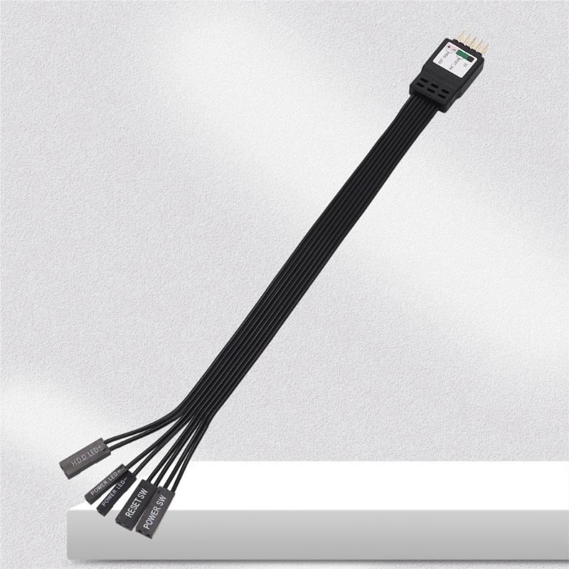Computer Case Front Panel Connector Cable With Clear Marking For Power Switches HDD LED And Reset Button