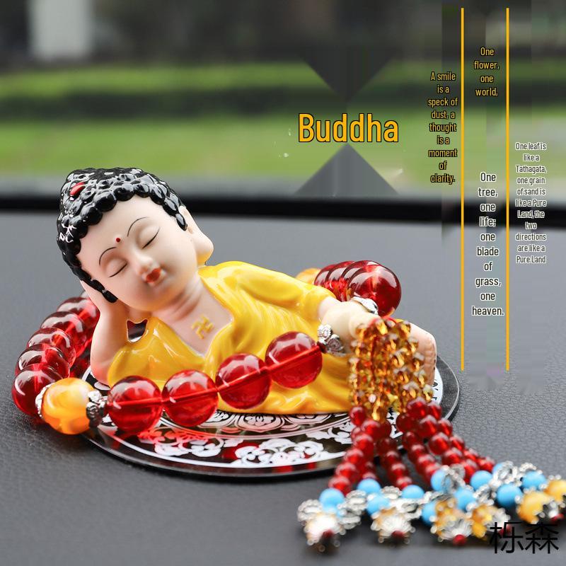 Maitreya Buddha Car Ornament: Creative Center Console Decoration for Safety and Style.