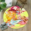 1pc Winx Club  Carpet, Round Rug, Comfortable, Suitable for Entryways, Living Rooms, Office, And Bedrooms, Christmas Decoration