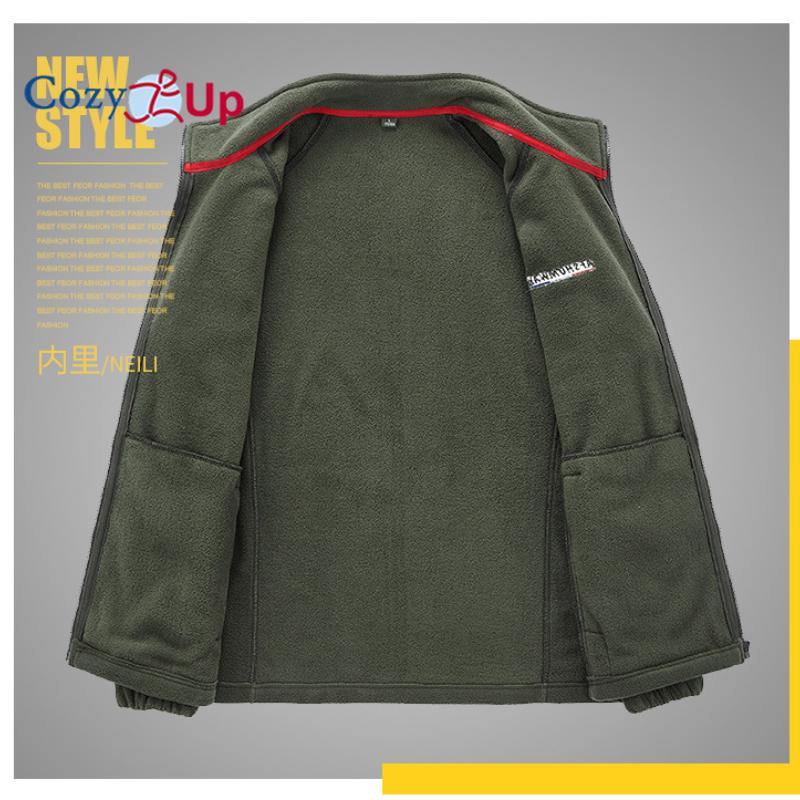 Cozy Up Men's Fleece Lined Softshell Jackets Color Water Resistant Windbreaker Winter Snow Coat Hooded