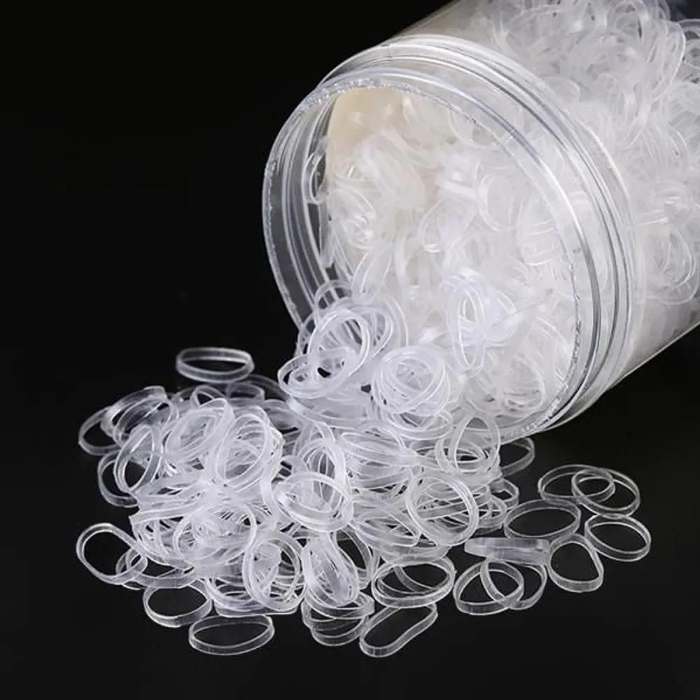 Elastici in gomma trasparenti ad alta capacità, 1 confezione da 1.000 pezzi, diametro 1,5 cm