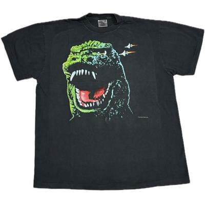 T-shirt Vintage GODZILLA 1997 Taille XL Original Années 90 Film Point Simple RÉIMPRESSION