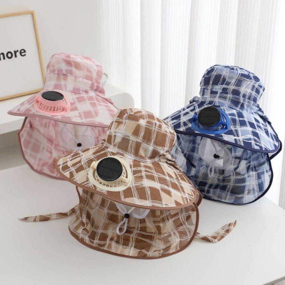 Women Sun Hat Anti-Uv Solar Fan Cap Breathable Usb Charging Sun Cap Floral Design 300Ma Current Fisherman Hat Outdoor Activities