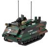 M113 Gepantserde Personeelsvervoerder APC 1.5 Brede Rupsband Militaire Bouwstenen Speelgoed Bakstenen Set Gepantserd Voertuig Strijdwagen Camouflage