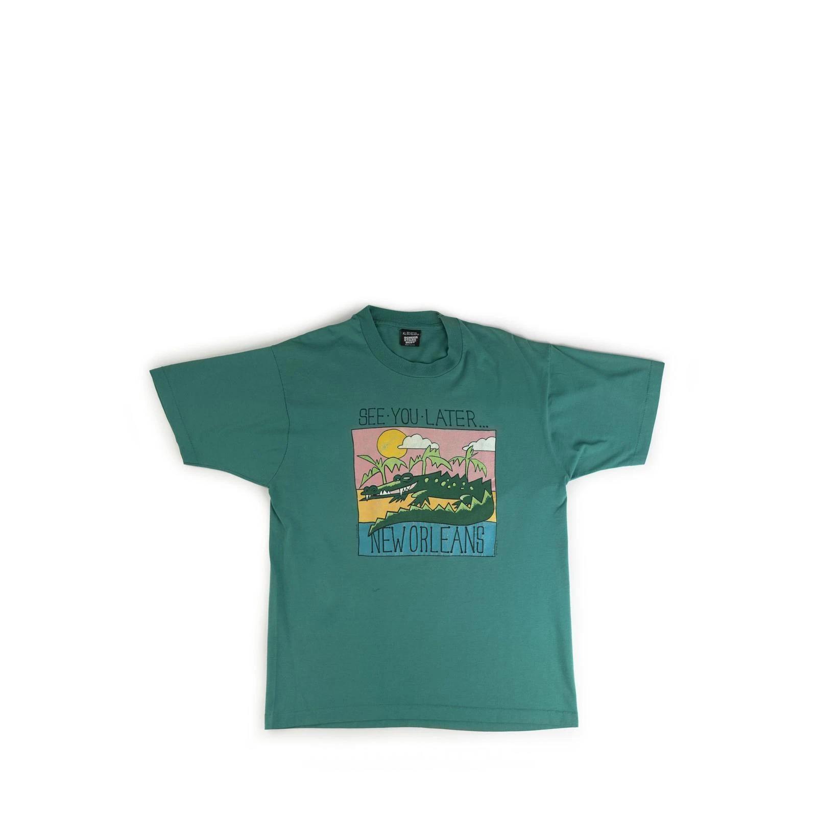 Vintage 1988 See You Later Alligator New Orleans Tee Shirt S