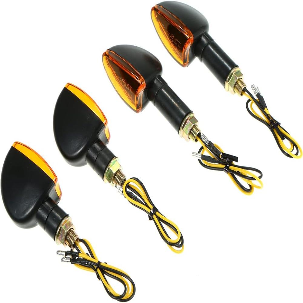 4PCS 12V 5W Motorcycle Turn Signal Bulb 8mm Interface Motorbike Indicator Lamp  For Motorbike