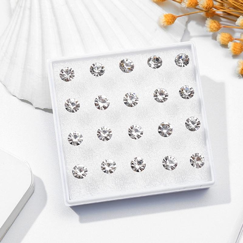 Anti Allergy Plastic Earrings Set Versatile Plastic Earrings Adornment Comfortable Resin Backs Ear Studs Ornament