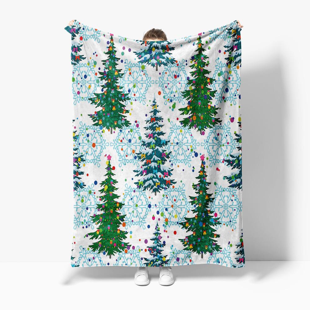 TU Cozy Christmas Throw Blanket Soft Flannel Winter Warm Decorative Reversible Holiday Home Decor Gift Festive Design Luxury Tex