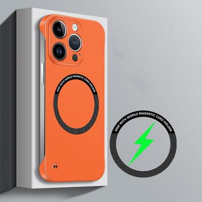 Ultradünne rahmenlose Luxus-Stoßfeste einfarbige Hülle Für Magsafe Für iPhone 16 15 14 13 12 Pro Max 11 17 Samsung S25 FE S26 S24 S23 S22 Ultra