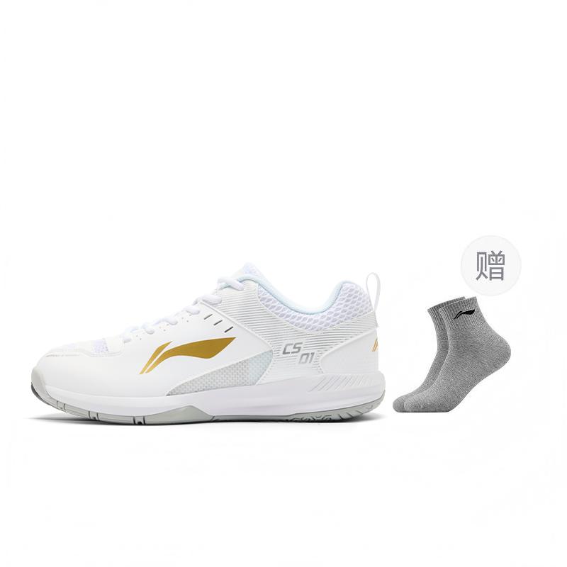 Men's Sneakers Li-Ning Badminton Shoes Unisex Low-top White/Gray/Gold