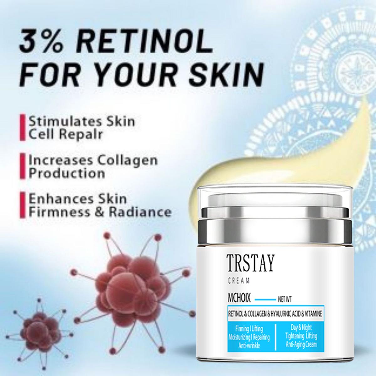 

Коллаген, гиалуроновая кислота, витамин Е, против морщин, против старения, восстанавливающий крем для лица