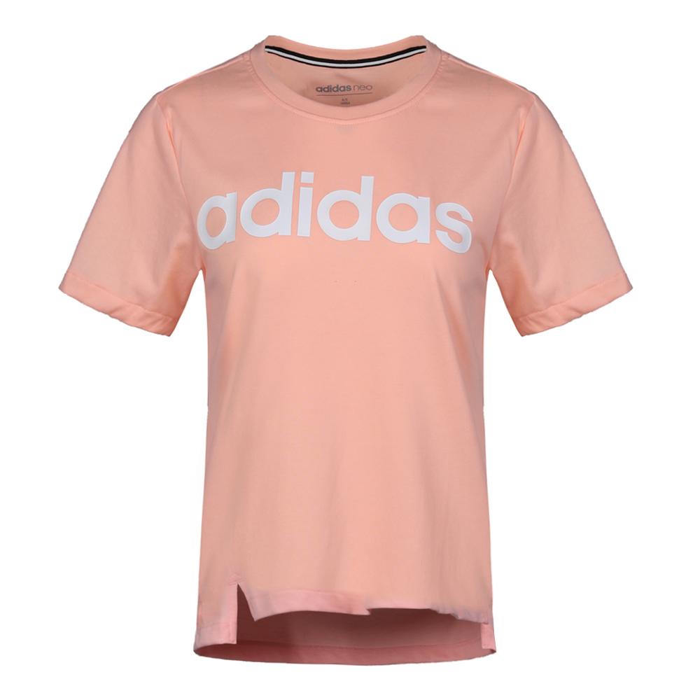 

Adidas Neo Lifestyle Series Round Neck Letter Pullover Short Sleeve T-Shirt Women T-Shirts Yellow DM2053 XL