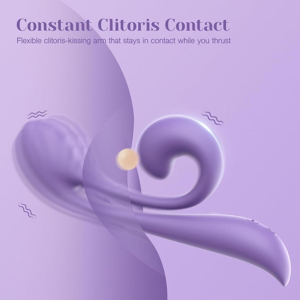Tracy's Dog Rabbit Vibrator Sex Toys - Clitoral Kissing G Spot Vibrator for Women & Couples, Adult Toy for Dual Stimulation with 10 Vibrations,