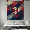 AC Milan Wall Tapestry Aesthetic Wall Hanging Printed Fabric Blanket Decorative Tapestries for Bedroom Living Room Home Decor