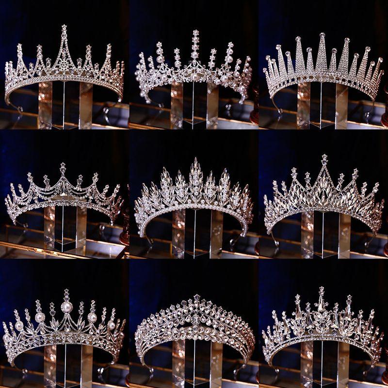 Bridal Wedding Elegant Crown Shiny Rhinestone Headdress