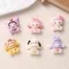 10PCS Cartoon DIY Resin Accessories Animal Hats Creamy Glue Handmade Hair Clips Phone Cases Shoe Buckles Accessories