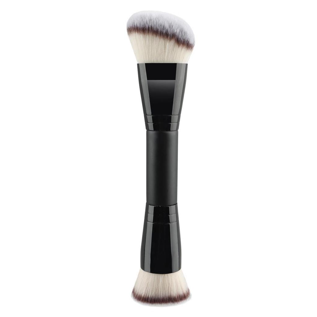 Double-Ended Makeup Brush: Slanted, Round, Contour, and Flat Foundation Brush - Single Brush