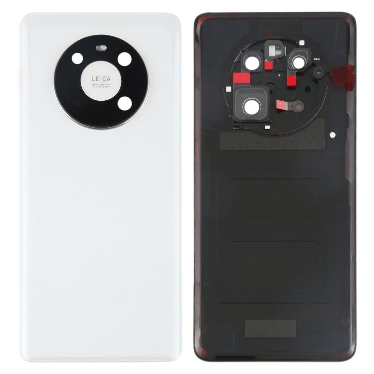 

For Huawei Mate 40 Battery Housing Back Cover with Camera Ring Lens Cover Replacement (without Logo) White