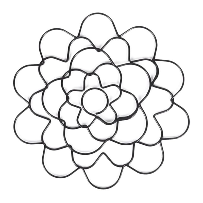 

A34R 1 Piece Wire Flower Arranging Tool- Flower Frog, Black Metal Bendable Flower Grid 4Inch