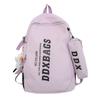 Men Lightweight Backpack Letter Print Student Schoolbag Women Large Capacity Campus Backpack with Pen Bag