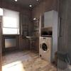 Washing Machine Cabinet White Gloss 64 CM Standing Bathroom Cabinet Column