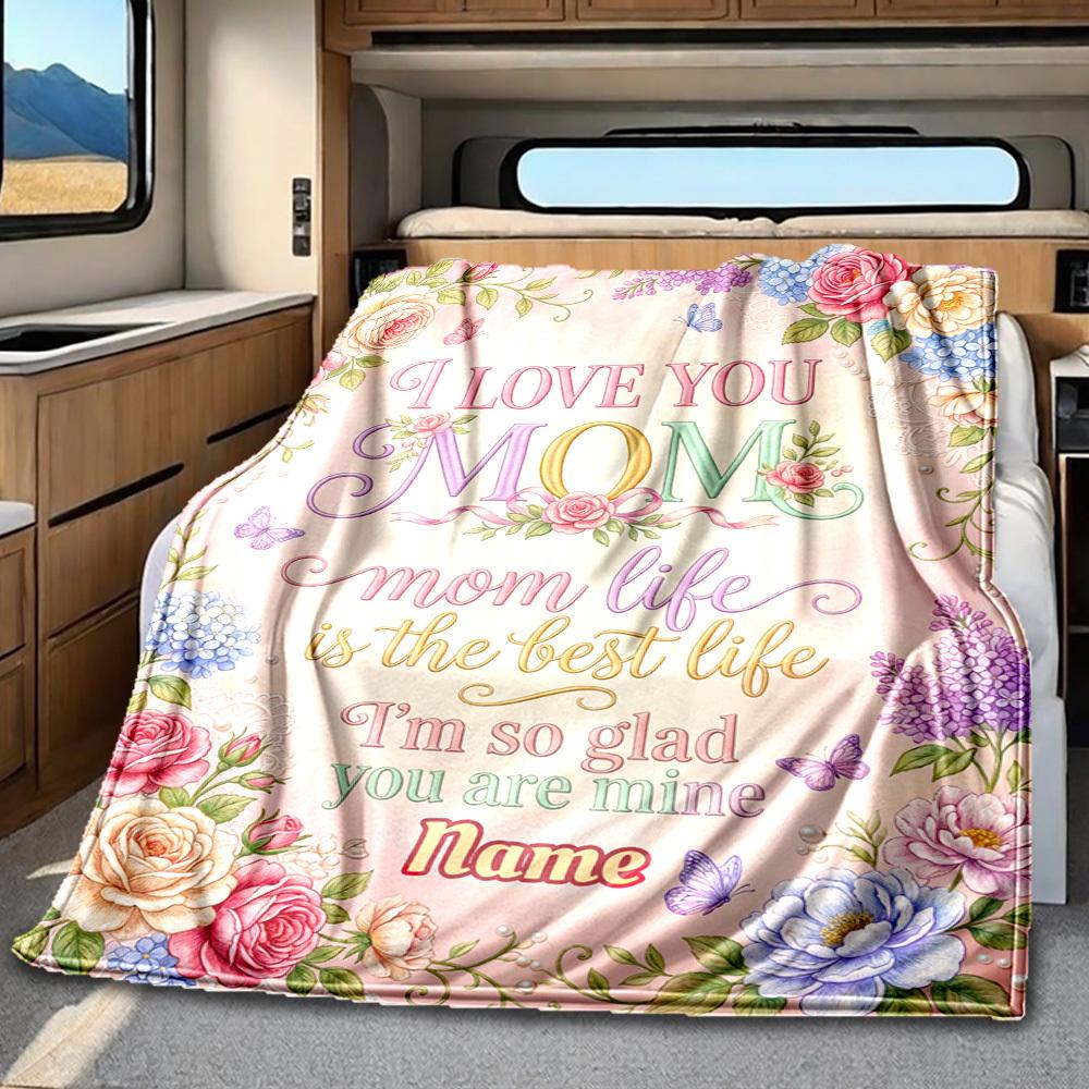 Mother'S Day Mom'S Special Life Multipurpose Blanket Comfortable Texture Throw For Sofa Couch Office Bed Picnics Four Seasons Universal Digital Print