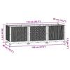 Vidaxl Raised Garden Bed, 120X40X38 Cm, Polypropylene