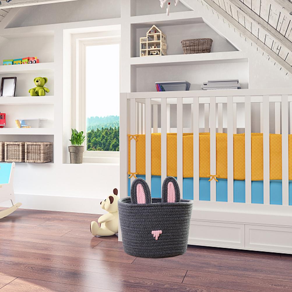 Cute Rabbit Basket Easter Bunny Ear Storage Bag Portable Candy Bag for Storing Cosmetics and Snacks