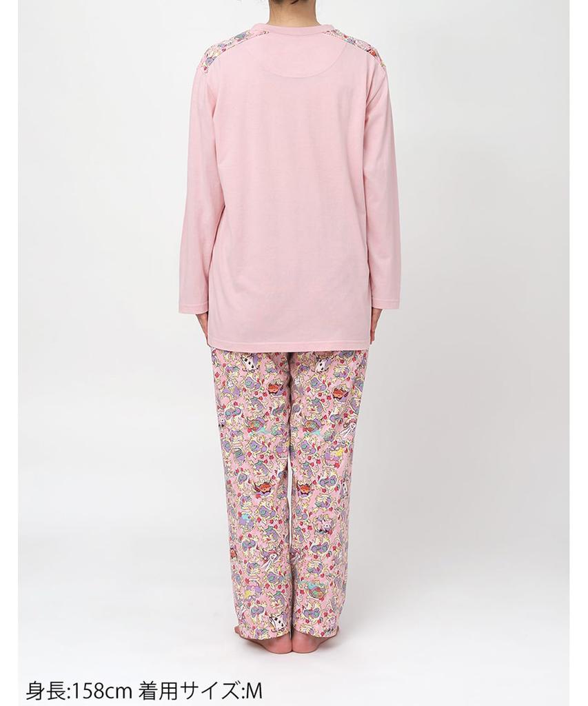 Wacoal RELAX SLEEP Relax Tsumori Chisato Cotton Long Long Tsumori Chisato SLEEP PI LL & (Wacoal & Sleep) Pajamas, 100% Jersey, Sleeves, Pants, UDX591,