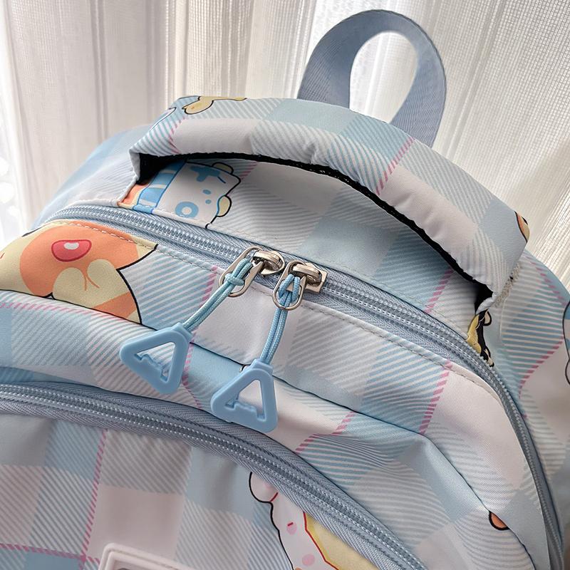 Children's Schoolbag Women's Cartoon Printed Large Capacity Backpack with Coin Purse