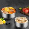 2 Piece Unbreakable Double-layer Rice Bowl Hammered Pattern Insulated Bowl Children's Bowl  Canteen