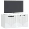 Wall Mounted TV Cabinet White 59.5 X 31 X 30 Cm Particleboard