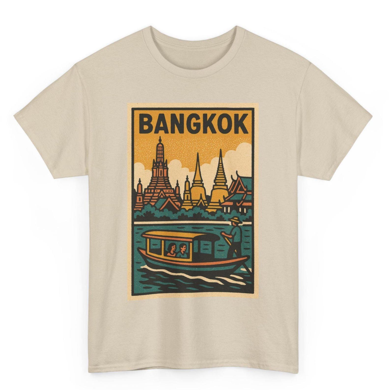 Bangkok T-Shirt: Retro Comic Style Thailand Travel Tee S