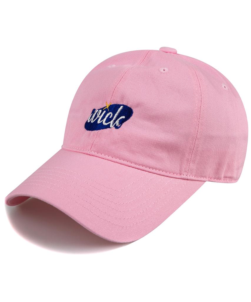 Wig W Round Star Washed Ball Cap - Light Pink