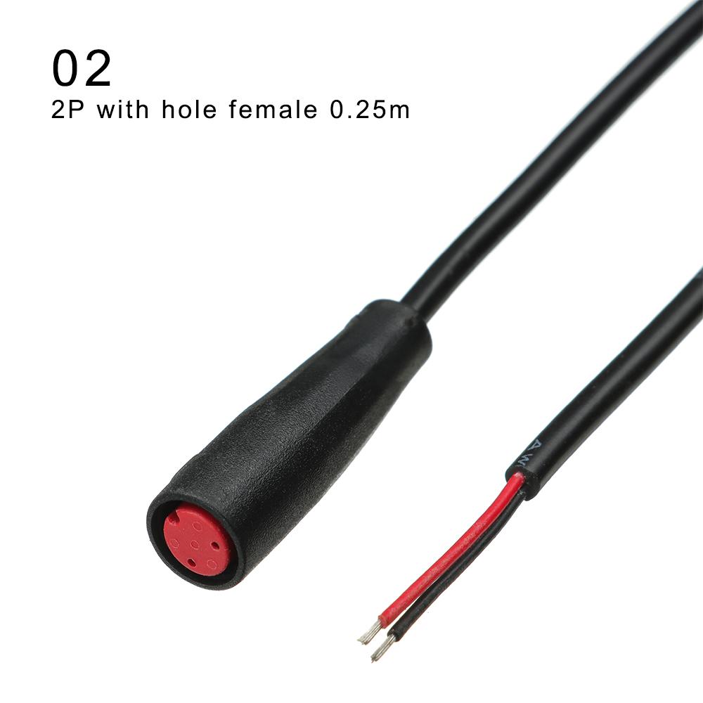 Black 9mm For Ebike Bafang Optional Cable 2/3/4/5/6Pin Cable Display Pin Waterproof Connector Base Connector